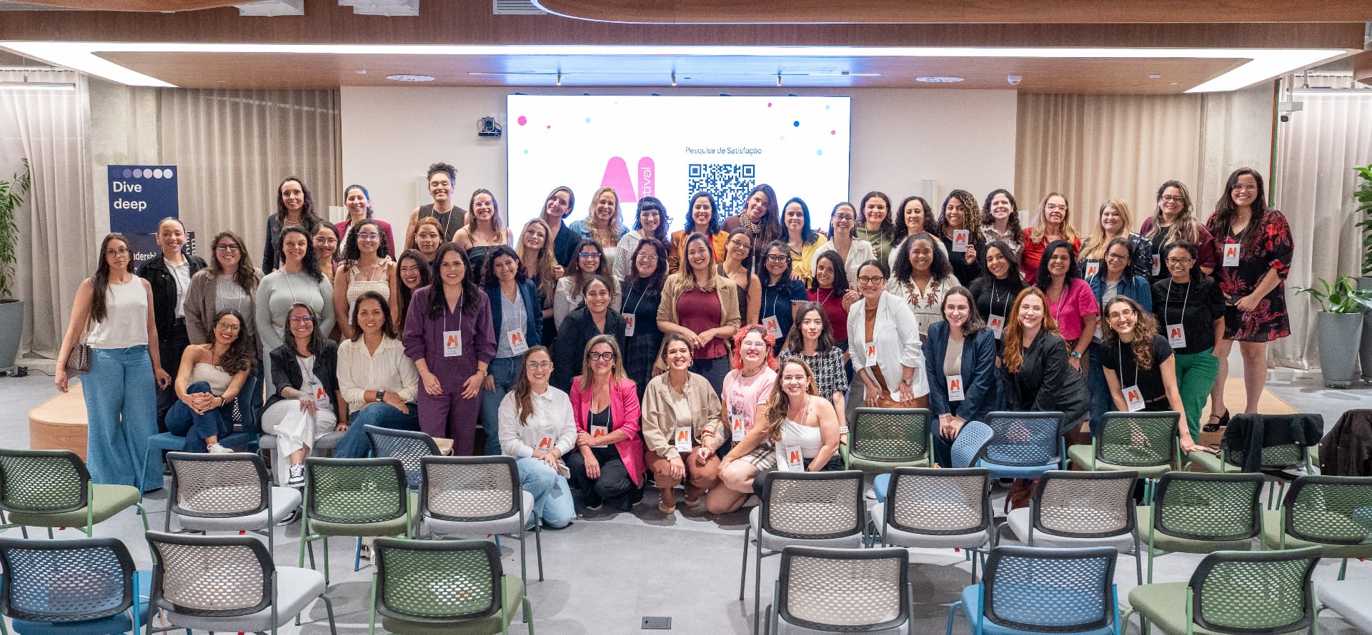 Participantes reunidas na primeira edição do AI Festival Women em São Paulo